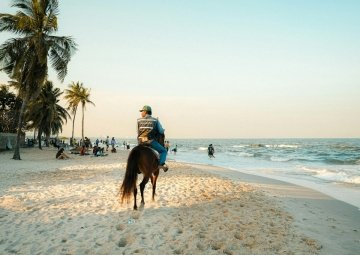 Paseos a Caballo al Atardecer en Playa Esmeralda