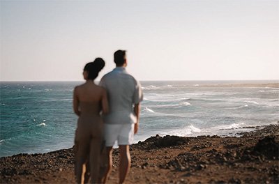Vista de la costa de Playa Esmeralda