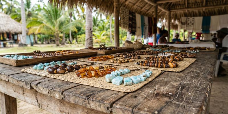 Artesanías tradicionales exhibidas en Centro Artesanal de Miches
